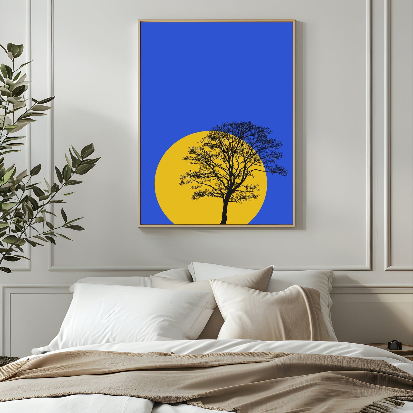 Abstract Sunset Print | Tree | Blue | Colourful Wall Art