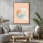 Beach Palm Trees Print | Boho Wall Art - Larosier Prints