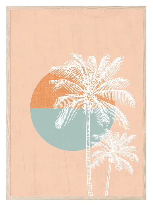 Beach Palm Trees Print | Boho Wall Art