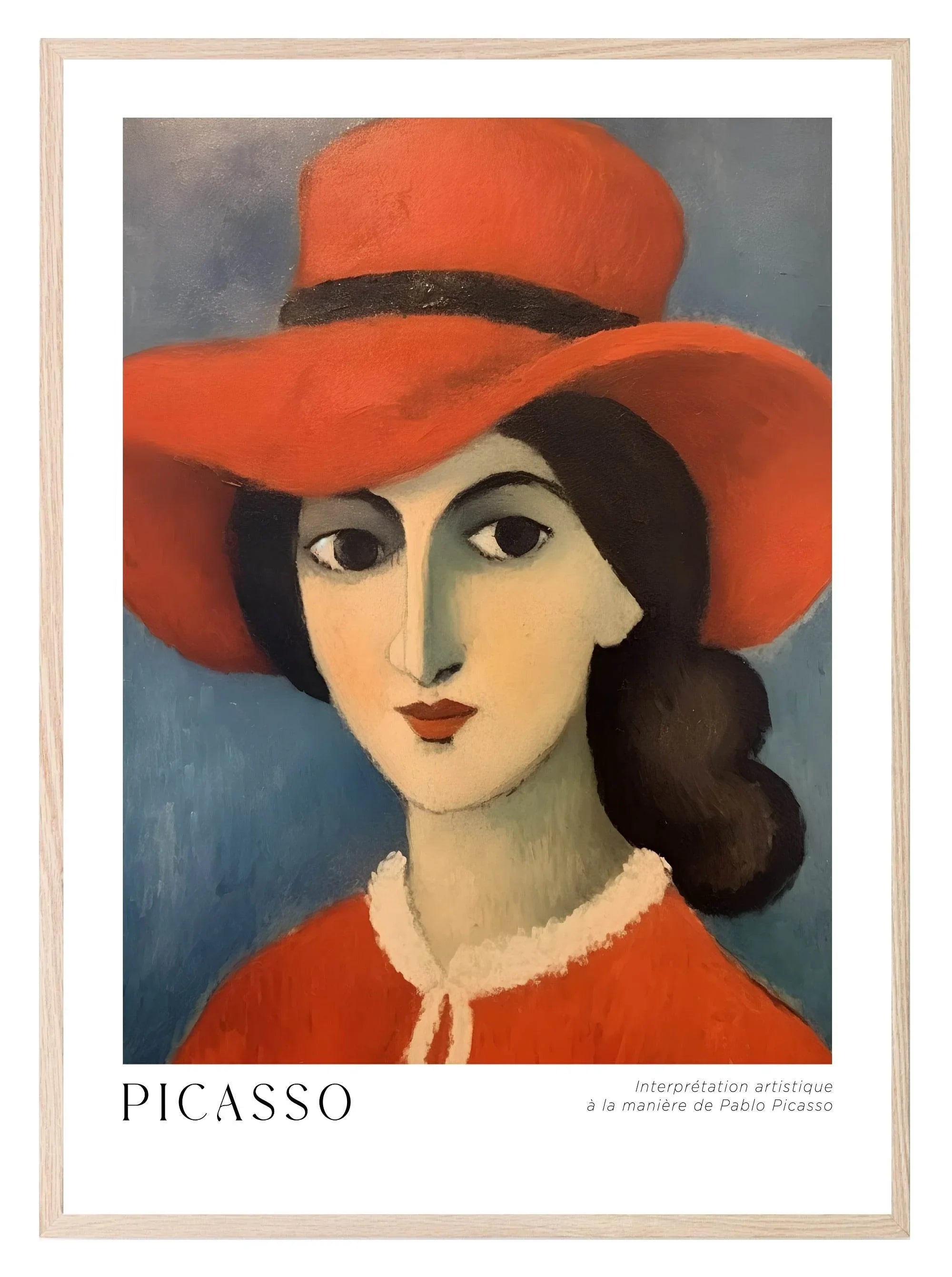 Lady In Red Print | Pablo Picasso Inspired Art - Larosier Prints