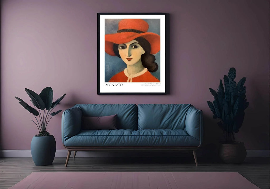 Lady In Red Print | Pablo Picasso Inspired Art - Larosier Prints