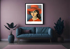 Lady In Red Print | Pablo Picasso Inspired Art - Larosier Prints