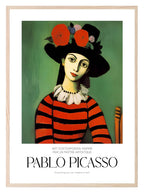Lady With Floral Hat Print | Pablo Picasso Inspired Art - Larosier Prints