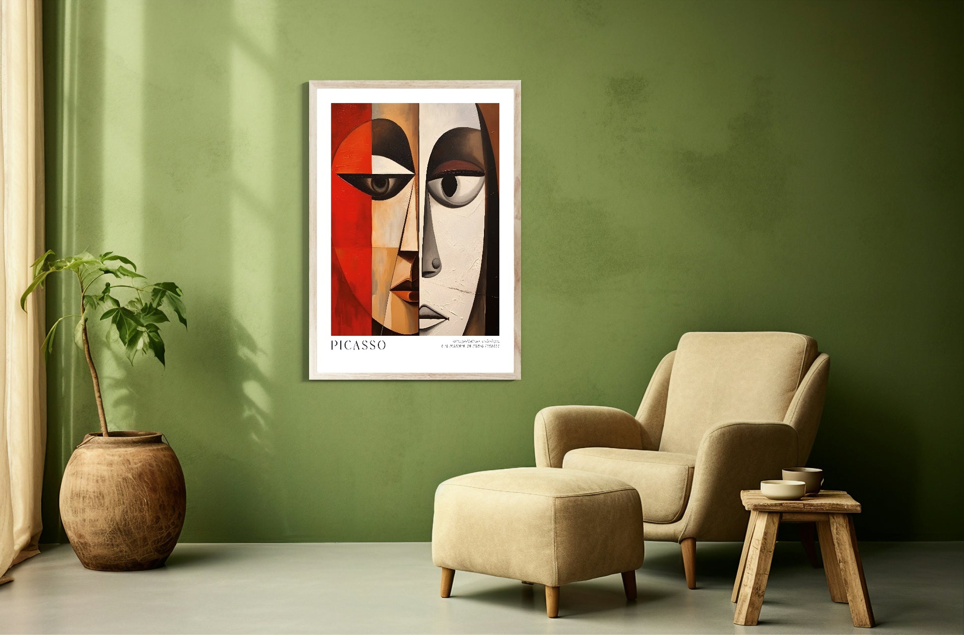 Woman Portrait Print | Pablo Picasso Inspired Art