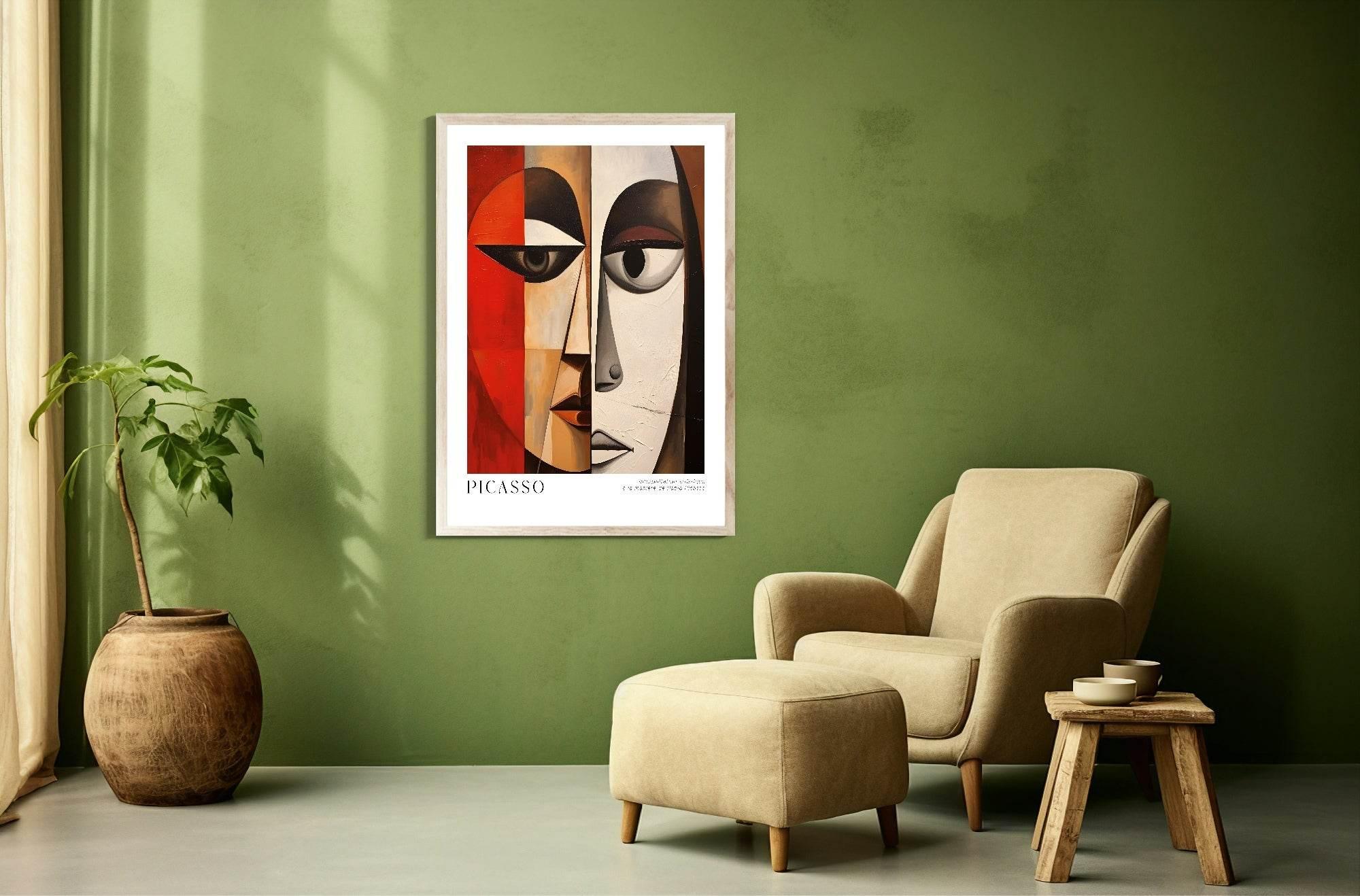 Woman Portrait Print | Pablo Picasso Inspired Art - Larosier Prints