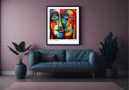 Abstract Faces Print | Pablo Picasso Inspired Art - Larosier Prints