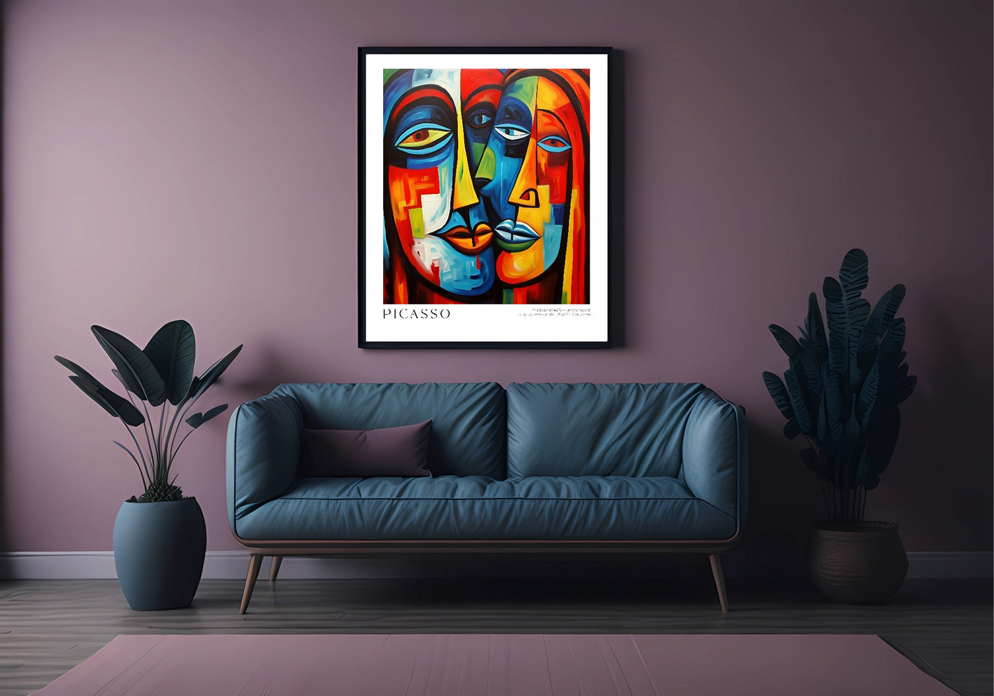 Abstract Faces Print | Pablo Picasso Inspired Art