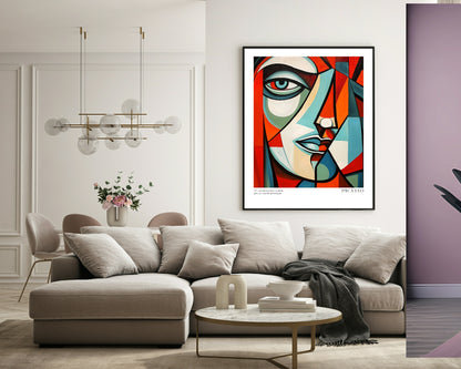 Abstract Face Print | Pablo Picasso Inspired Art