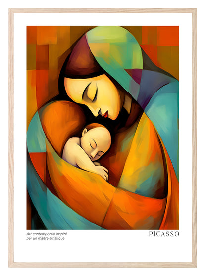 Mother With Baby Print | Pablo Picasso Inspired Art