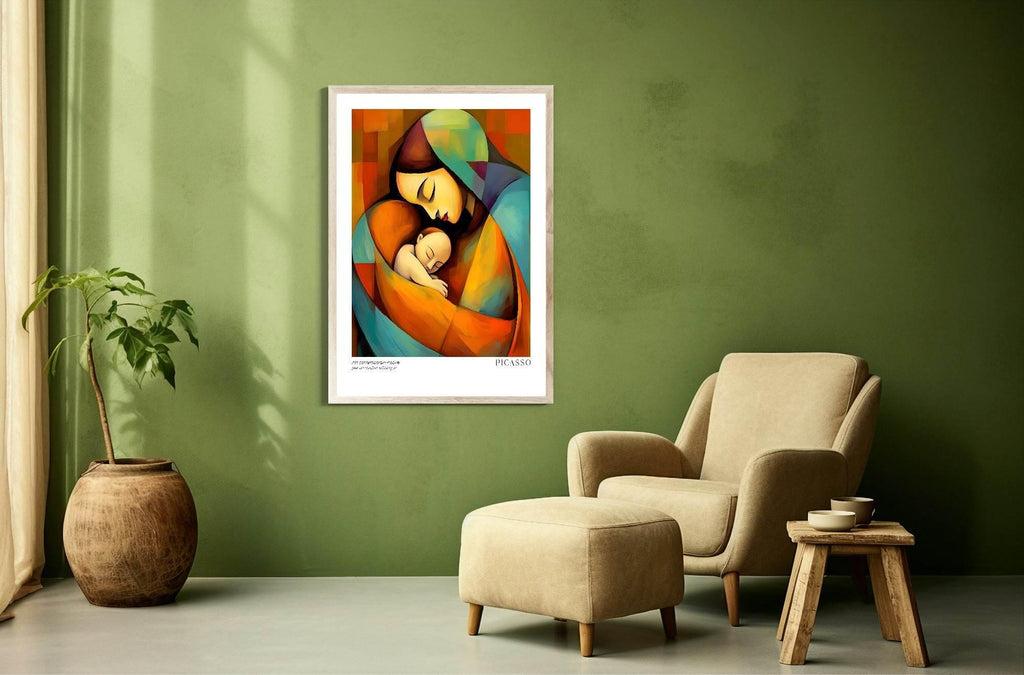 Mother With Baby Print | Pablo Picasso Inspired Art - Larosier Prints