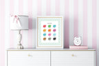 Mint Green & White Heart Colours Poster | Educational Wall Art - Larosier Prints