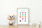 Mint Green & White Heart Colour Mixing Poster | Educational Wall Art - Larosier Prints