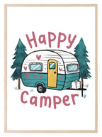 Happy Camper Print | Hobbies & Interests Wall Art - Larosier Prints
