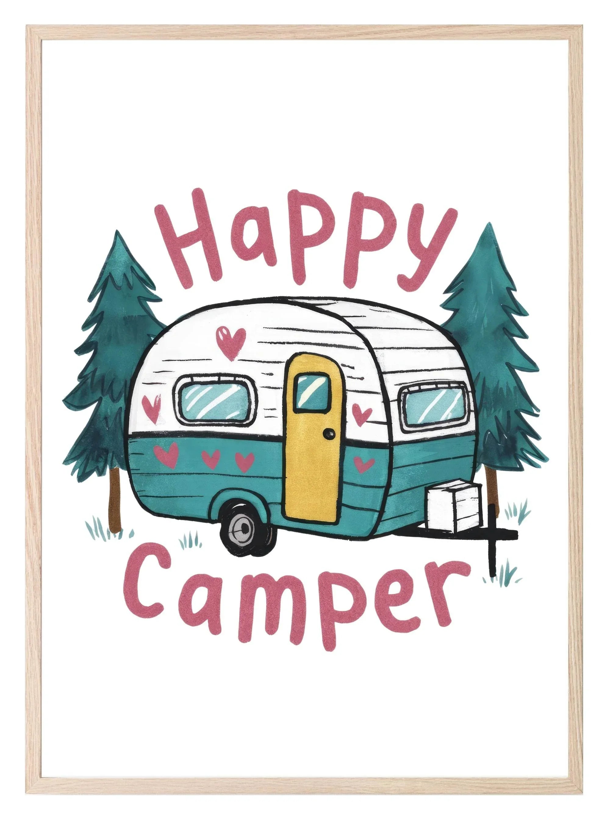 Happy Camper Print | Hobbies & Interests Wall Art - Larosier Prints