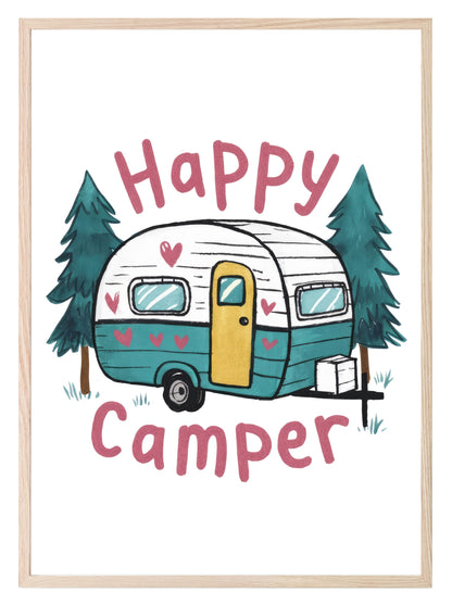 Happy Camper Print | Hobbies & Interests Wall Art