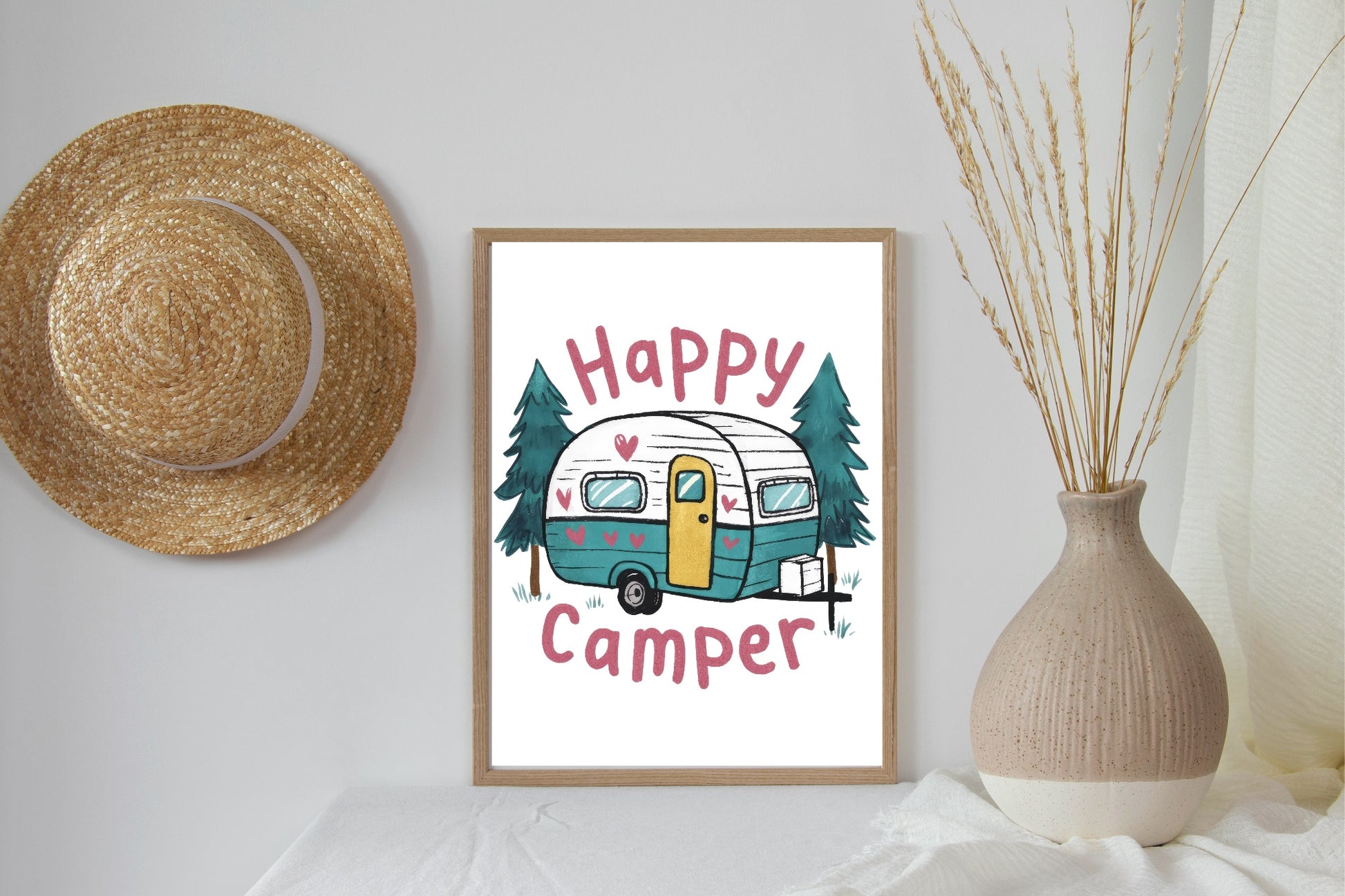 Happy Camper Print | Hobbies & Interests Wall Art