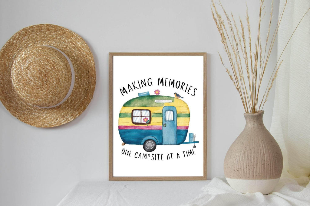 Making Memories One Campsite At A Time Print | Hobbies & Interests Wall Art - Larosier Prints