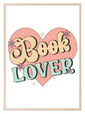 Retro Book Lover Print | Hobbies & Interests Wall Art - Larosier Prints