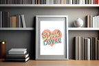Retro Book Lover Print | Hobbies & Interests Wall Art - Larosier Prints