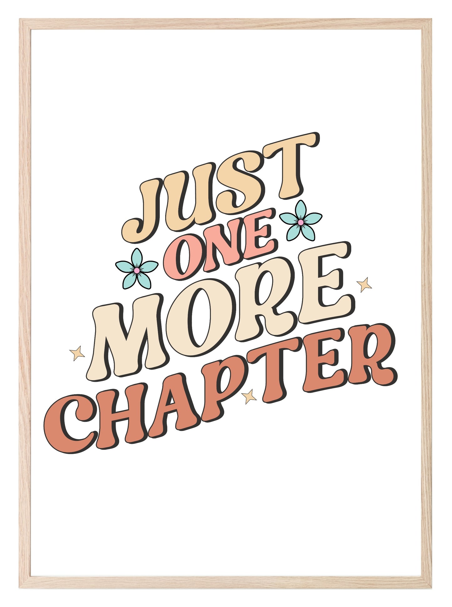 Retro Just One More Chapter Print | Hobbies & Interests Wall Art