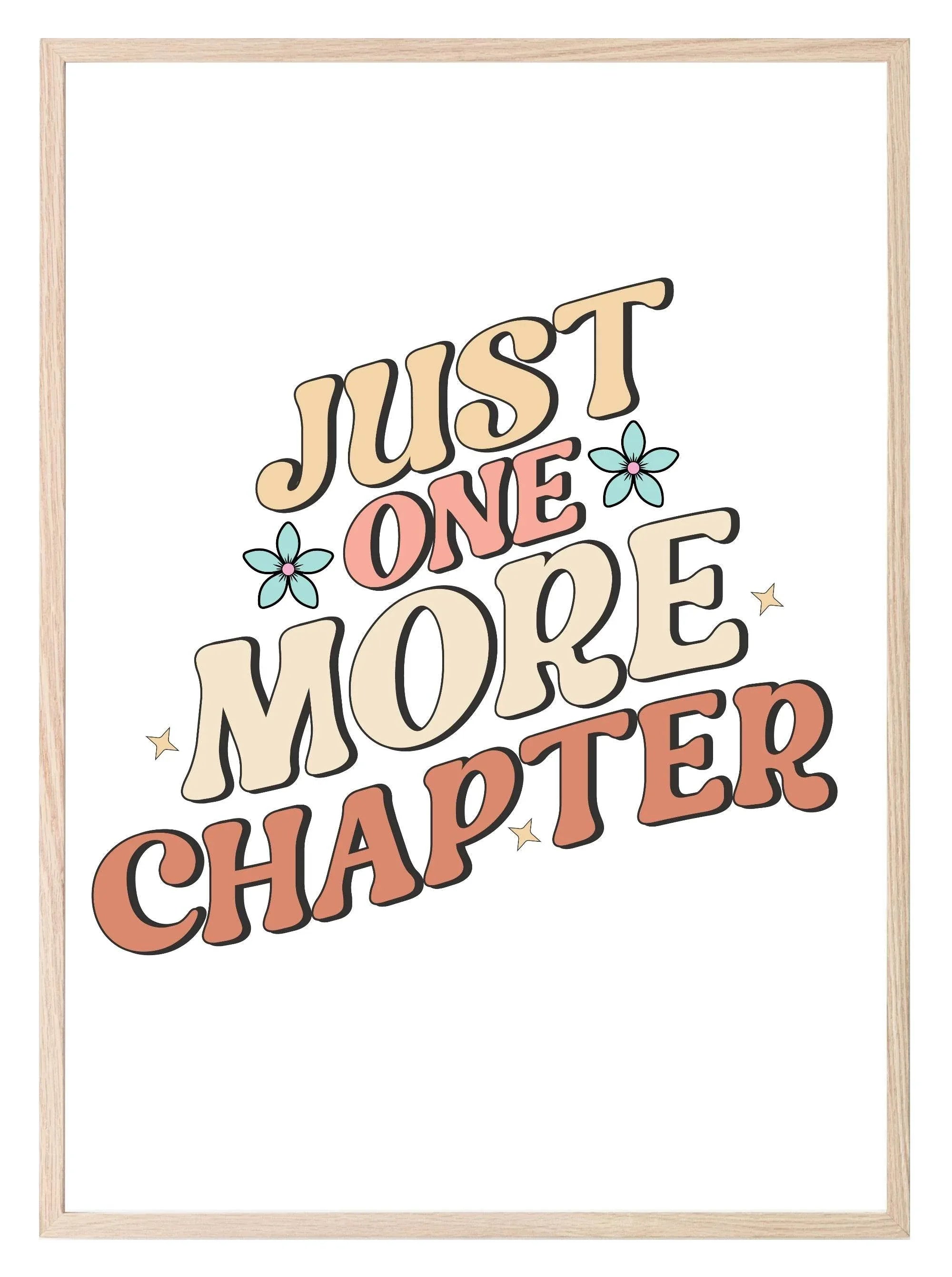 Retro Just One More Chapter Print | Hobbies & Interests Wall Art - Larosier Prints
