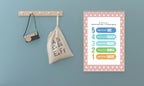 Pink & White Heart Grounding Technique Poster | Emotional Support Tool Wall Art - Larosier Prints