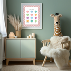 Pink & White Heart Feelings Poster | Emotional Support Tool Wall Art - Larosier Prints