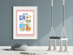 Pink & White Heart Seasons Poster | Educational Wall Art - Larosier Prints