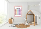 Pink & White Heart Count To 100 Poster | Educational Wall Art - Larosier Prints