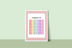 Pink & White Heart Count To 100 Poster | Educational Wall Art - Larosier Prints