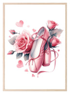 Ballet Shoes Print | Floral | Hobbies & Interests Wall Art - Larosier Prints