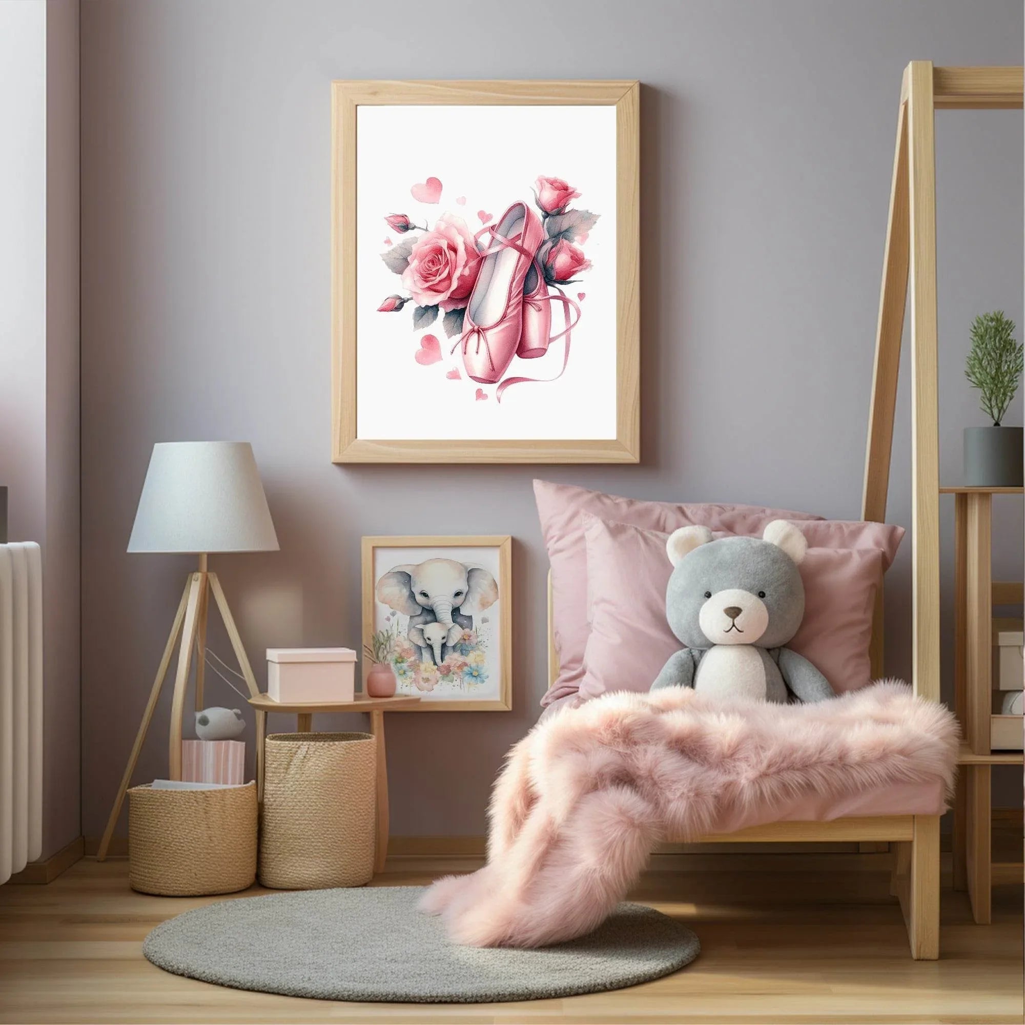Ballet Shoes Print | Floral | Hobbies & Interests Wall Art - Larosier Prints