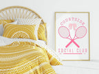 Courtside Social Club Tennis Print | Hobbies & Interests Wall Art - Larosier Prints