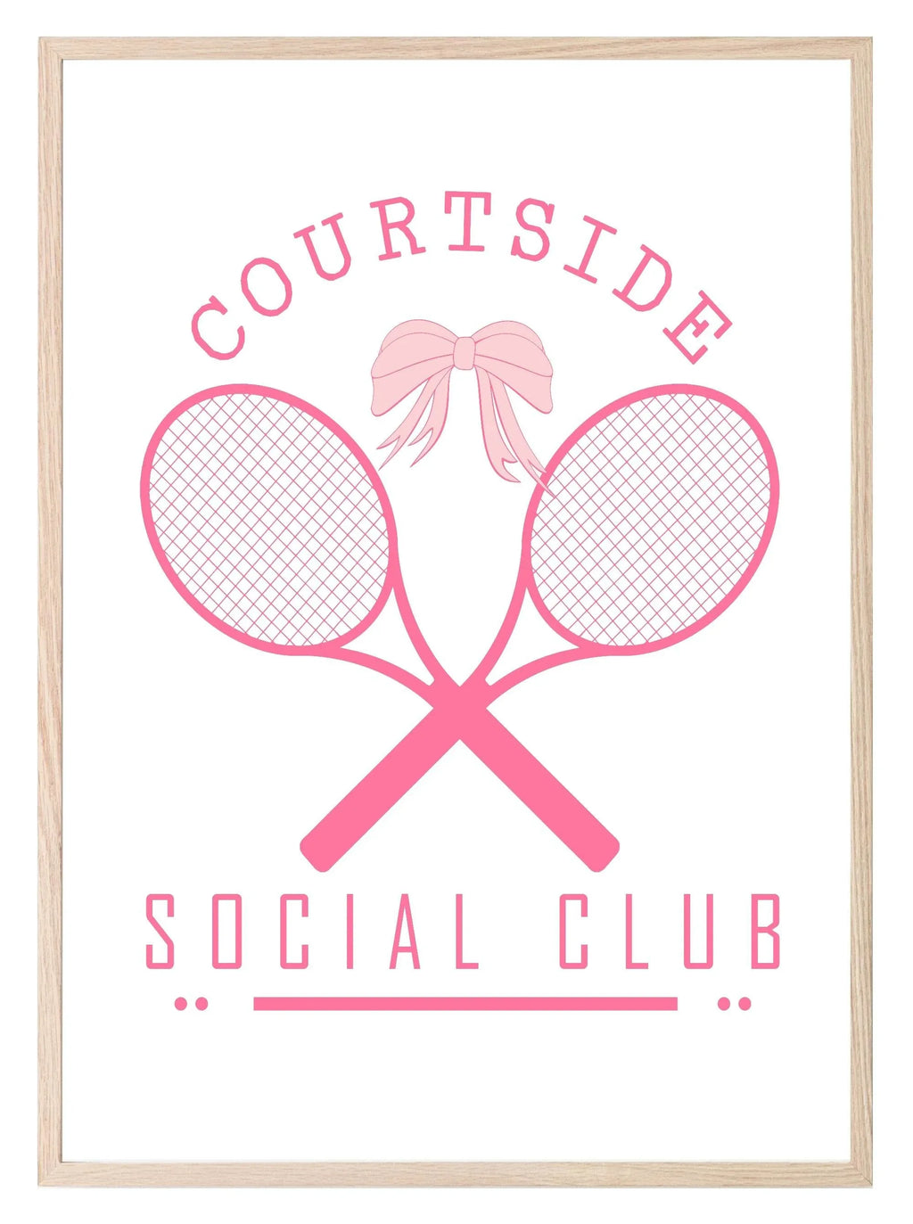 Courtside Social Club Tennis Print | Hobbies & Interests Wall Art - Larosier Prints