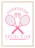 Courtside Social Club Tennis Print | Hobbies & Interests Wall Art - Larosier Prints