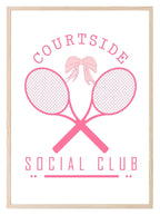 Courtside Social Club Tennis Print | Hobbies & Interests Wall Art - Larosier Prints