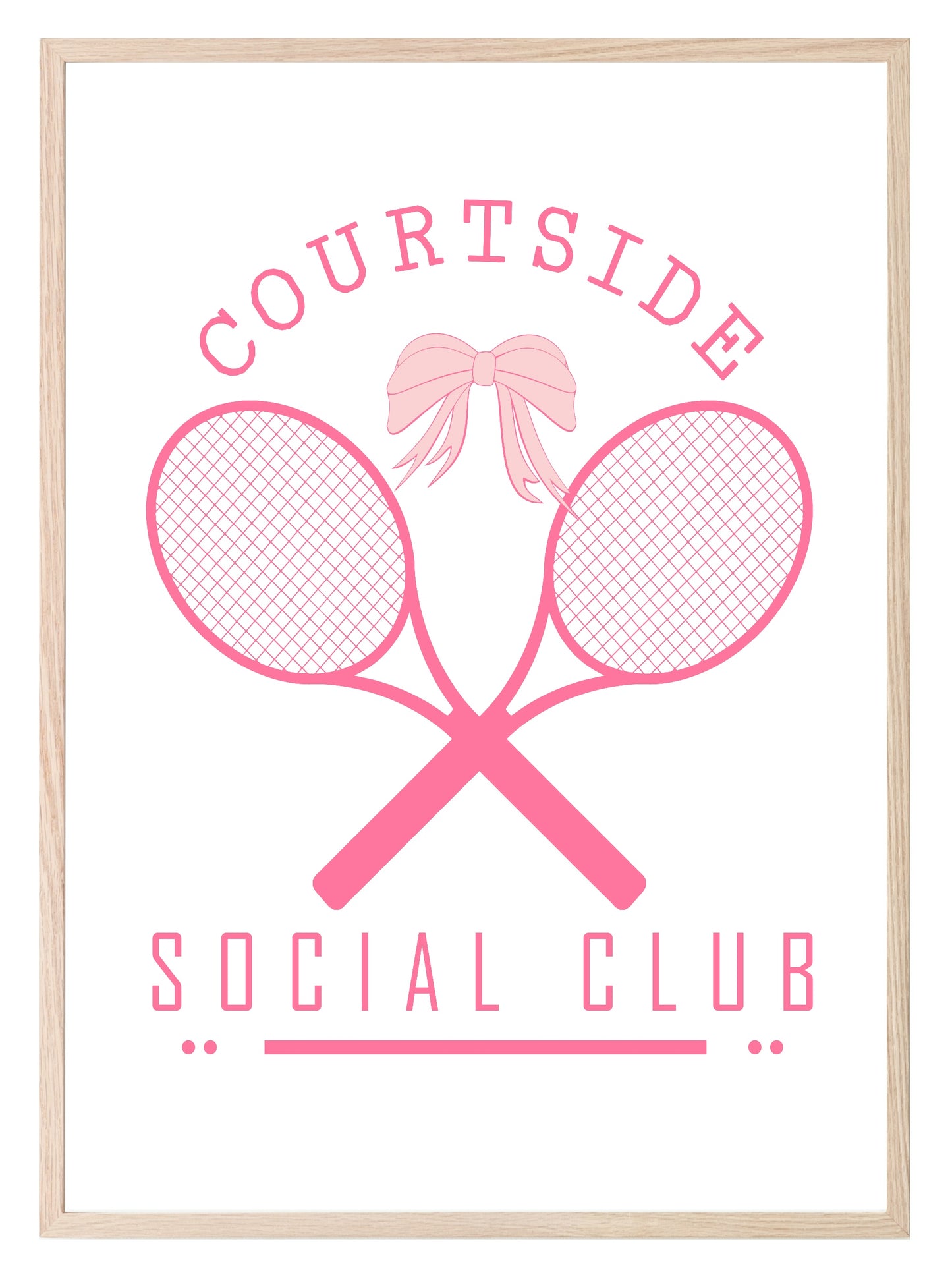 Courtside Social Club Tennis Print | Hobbies & Interests Wall Art