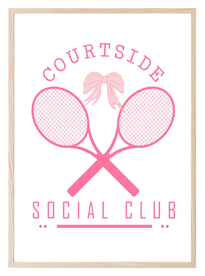 Courtside Social Club Tennis Print | Hobbies & Interests Wall Art