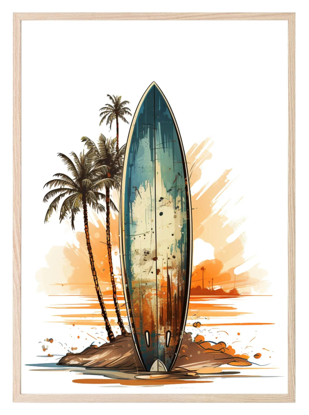 Vintage Surfing Print | Hobbies & Interests Wall Art - Larosier Prints