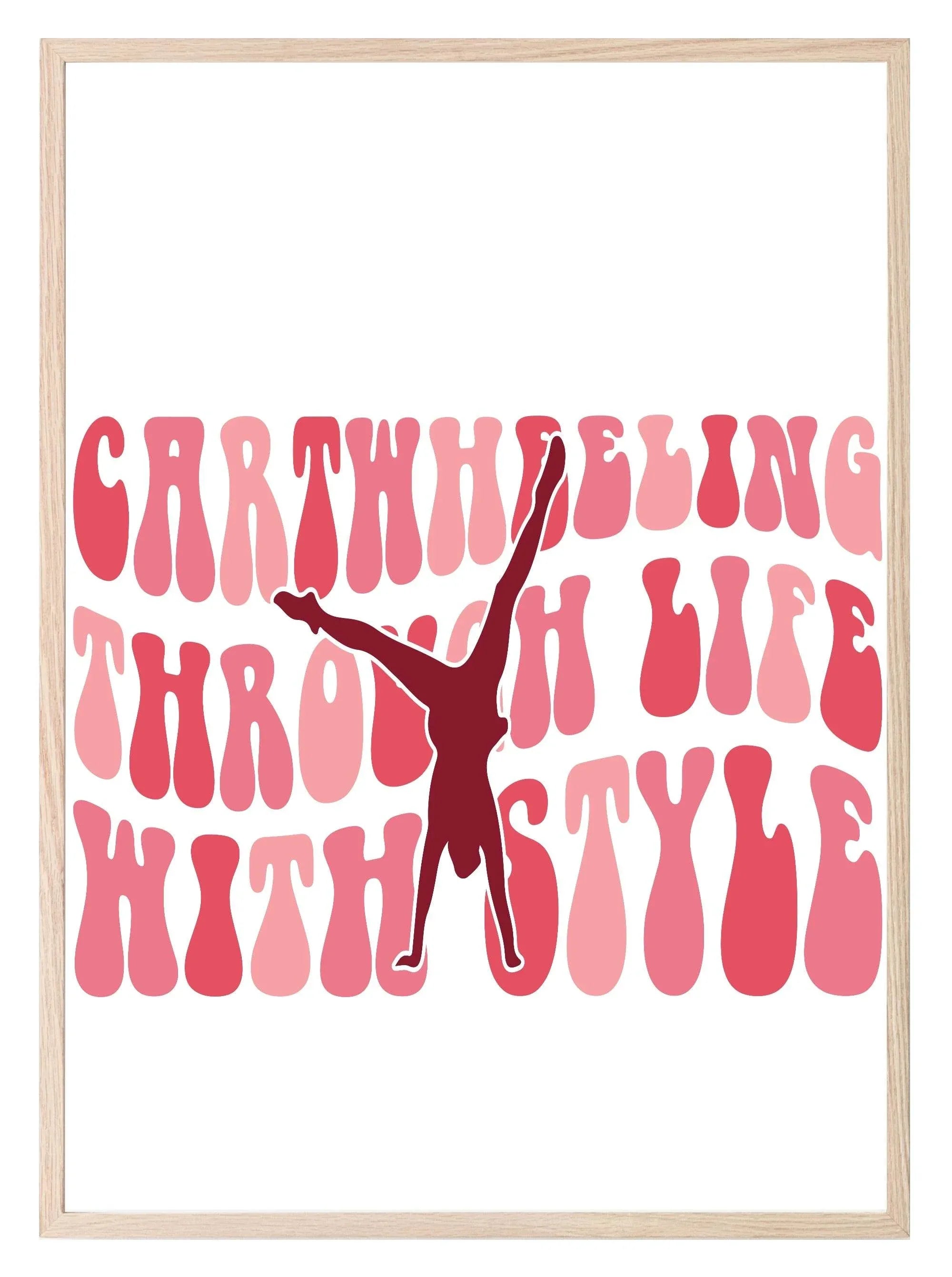 Cartwheeling Through Life With Style Print | Gymnastics | Hobbies & Interests Wall Art - Larosier Prints
