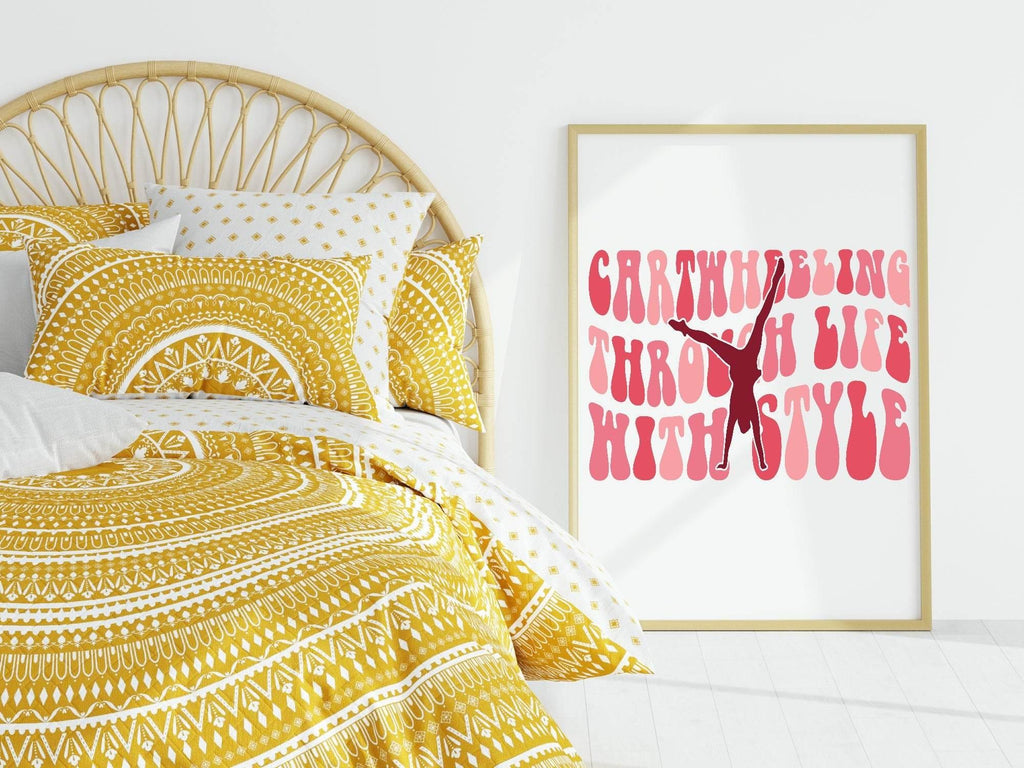 Cartwheeling Through Life With Style Print | Gymnastics | Hobbies & Interests Wall Art - Larosier Prints