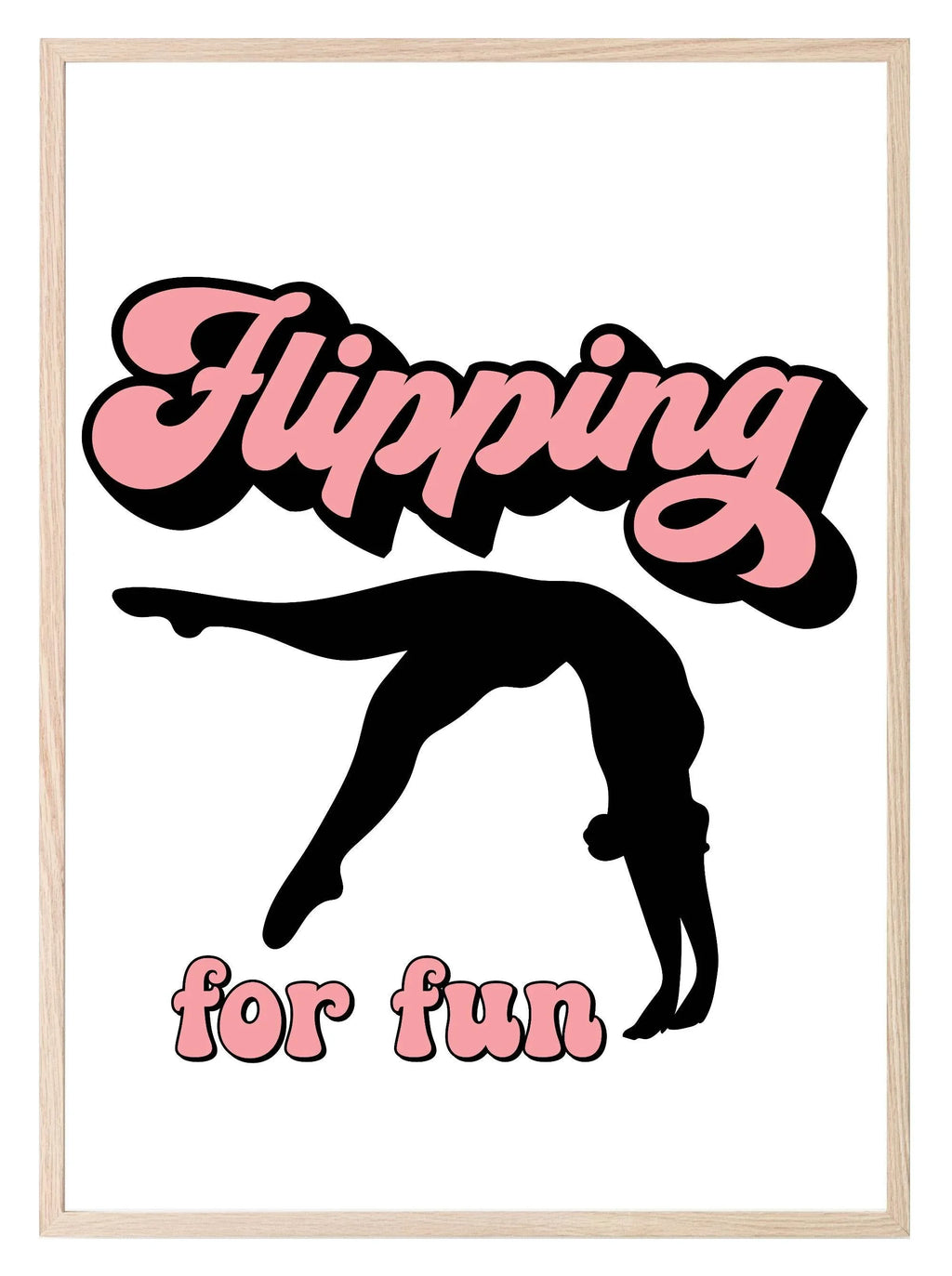 Flipping For Fun Print | Gymnastics | Hobbies & Interests Wall Art - Larosier Prints