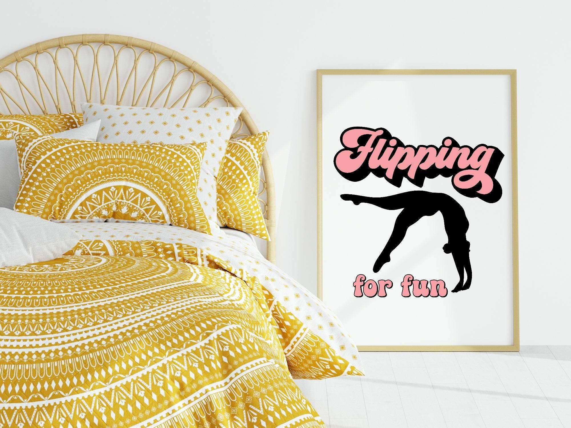 Flipping For Fun Print | Gymnastics | Hobbies & Interests Wall Art - Larosier Prints