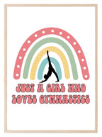 Just A Girl Who Loves Gymnastics Print | Hobbies & Interests Wall Art - Larosier Prints