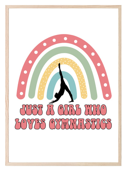 Just A Girl Who Loves Gymnastics Print | Hobbies & Interests Wall Art