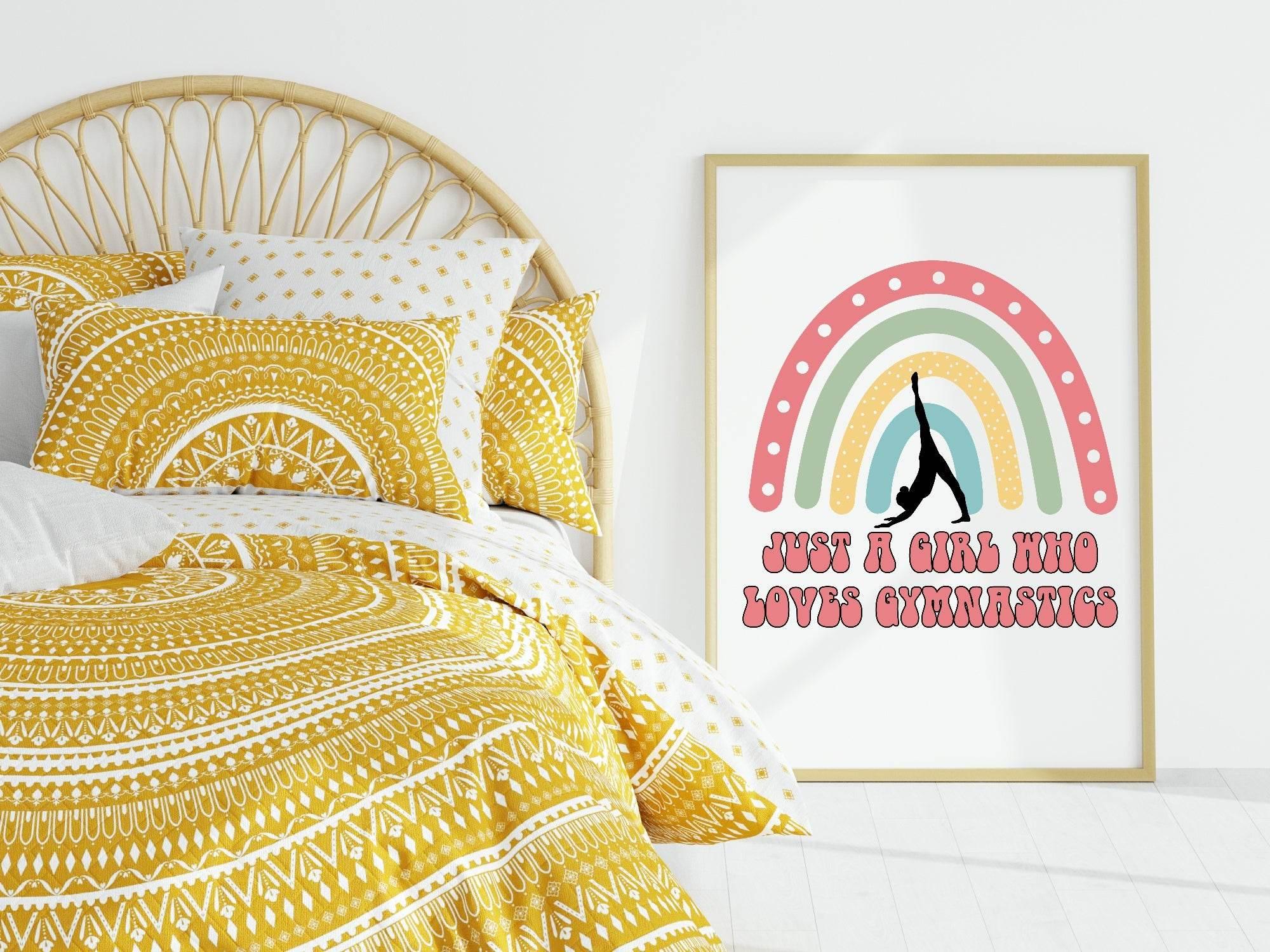 Just A Girl Who Loves Gymnastics Print | Hobbies & Interests Wall Art - Larosier Prints