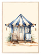 Beach House Print | Nautical Collection | Nursery Wall Art - Larosier Prints