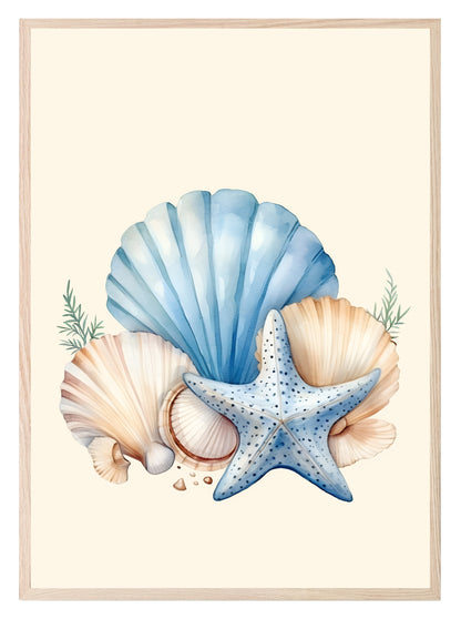 Seashells Print | Nautical Collection | Nursery Wall Art