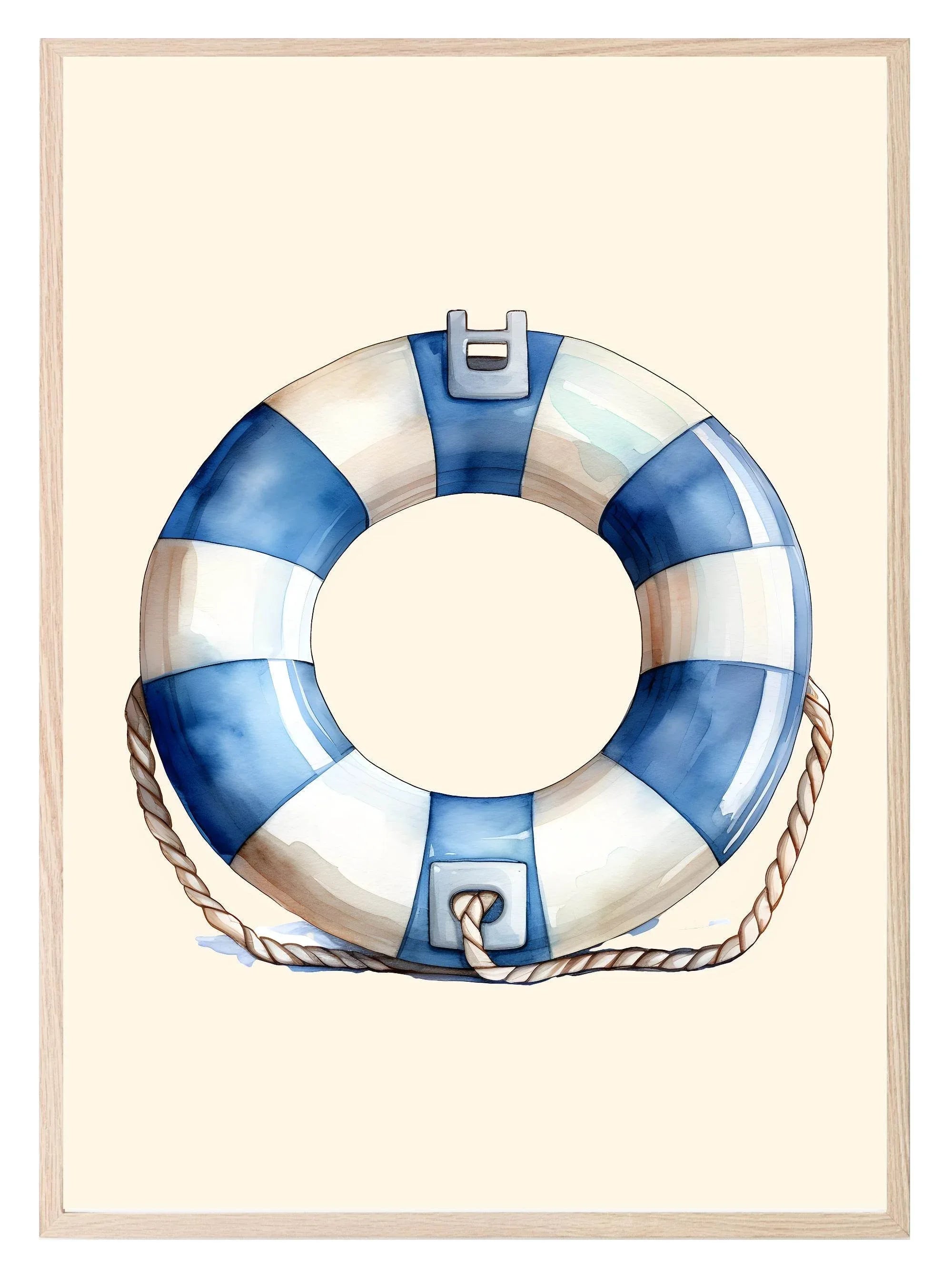Lifebuoy Ring Print | Nautical Collection | Nursery Wall Art - Larosier Prints