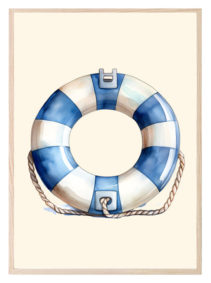 Lifebuoy Ring Print | Nautical Collection | Nursery Wall Art